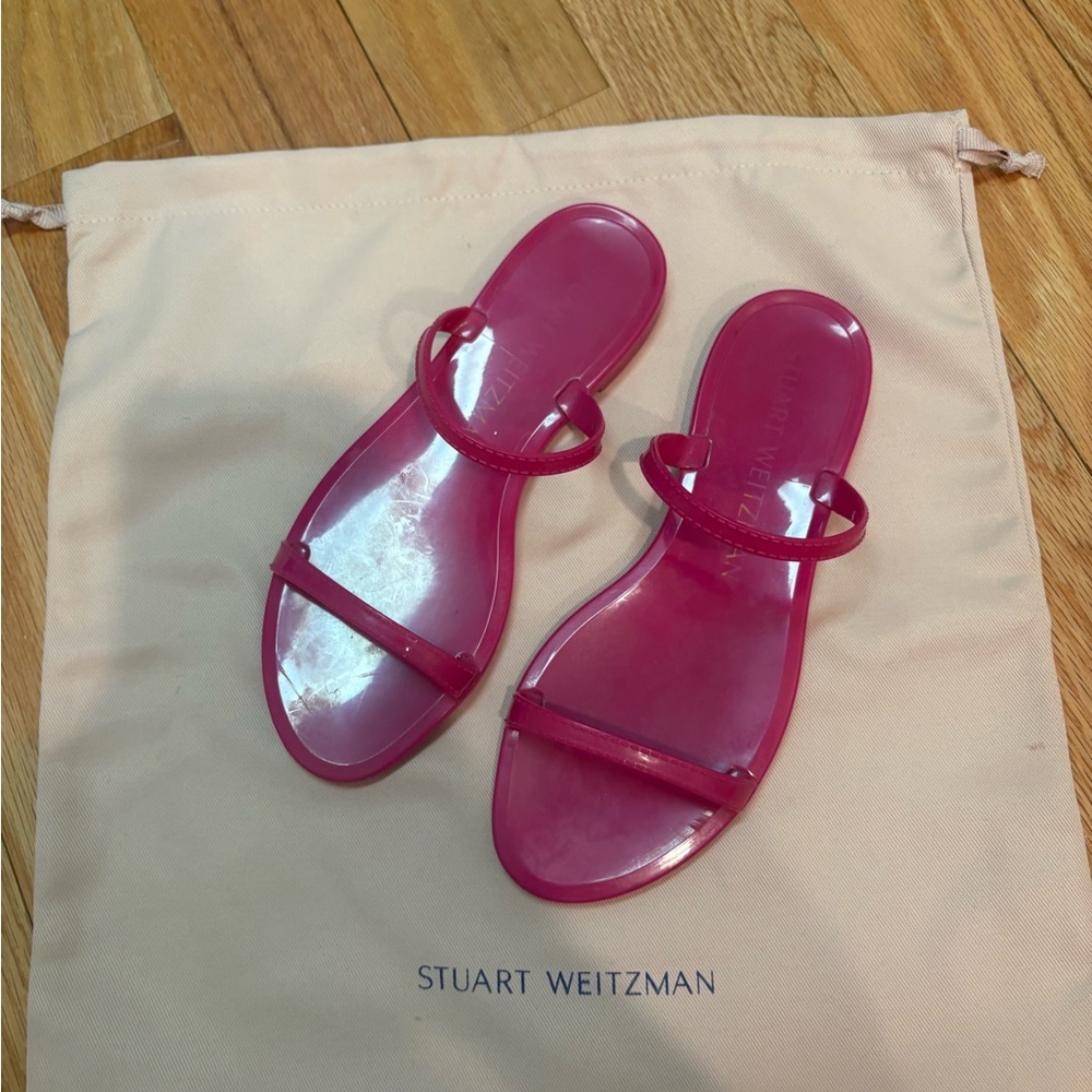 Stuart Weitzman Sawyer Women’s Sandals Pink Jelly Slide